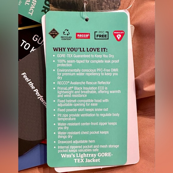 NWTs Marmot Women’s Lightray Gore-Tex Insulated Jacket. Rose Gold. Medium - Picture 12 of 16